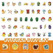 pokemon 100 szt. uroczych wodoodpornych naklejek z motywem Pokémon w opakowaniu zbiorczym - najwyższej jakości naklejki z PVC dla dzieci - idealny prezent na urodziny, świąteczne przyjęcie - urocze naklejki z motywem anime na laptopa, butelkę z wodą, dekoracje do albumu i dziennika
