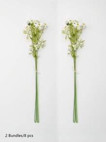 2 Bundles /8 Pcs, Artificial Daisy For Home Decoration, Fake Wildflowers Spring Flowers For Wedding Decoration, Daisy Mums Flowers Outdoor UV Resistant No Fade Greenery Shrubs Plants Indoor Outside Hanging Planter Home Wedding DIY Sunflowers Artificial Flowers