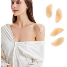 1 件硅胶肩垫，隐形肩垫增强器，防滑肩垫，可重复使用柔软肩垫，男女皆宜，适用于连衣裙