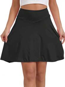 New 2-In-1 Yoga Skirt For Women, Pocket Skort With Shorts, Outdoor Sport Skirt For Tennis, Badminton, Golf, Fitness, High Waisted Quick Dry Breathable Running & Dance Shorts