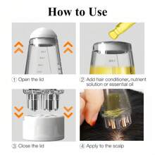 1pc Mini Hair Oil Bottle/Serum Applicator | Zoned Care + Silicone Massage | 2-In-1 Haircare Tool For Home & Travel | Leakproof Detachable Design For Essential Oils/Hair Serums
