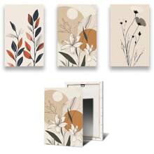 1pc/3PCS Wall Arts Posters Modern Minimalist Botanical Suitable For Residential And Dormitory Walls, Living Room And Bar Decoration, Dining Room Or Bathroom, Room Decoration, Frameless High-Quality, Indoor/Outdoor Canvas Art, Frameless/Framed Canvas Art Frameless