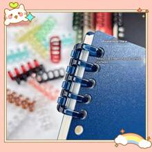 20pcs 5-Hole Ring Binder Clasp A4 Plastic Loose Leaf Binder Rings Replaceable Transparent Plastic Rings For Notebook,Back To School,School Supplies
