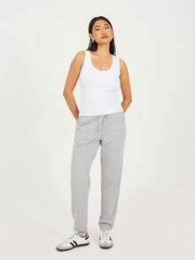 brave soul Slim Leg Jogging Bottom - Grey - View 3