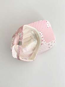 Boné octogonal xadrez vintage com cano alto, chapéu versátil para jornaleiro, design com circunferência de cabeça grande, adequado para primavera e verão, estilo artístico floral, boné de pintor xadrez fresco e simples, modelo de designer moderno, chapéu de sol feminino respirável de aba larga, casual para o verão