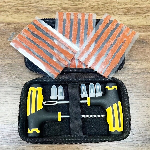 22pcs Car Tire Repair Tool Kit, Includes Emergency Tools, Patches And Sealants - Easy To Use, Quick Fix