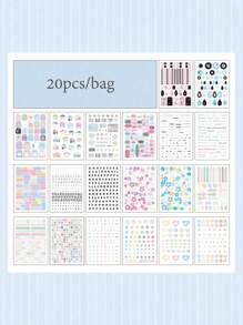 1 Book Of Cartoon Pattern, Die-Cut Shape Colored Time Sequence Sticker Book, Cute Mini Patterns, Diversified Fantasy Designs, Multifunctional Creative Decorative Accessories Suitable For Scrapbook, Diary And Aesthetic Office Supply Decoration,School Supplies,Back To School