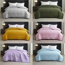 1pc Baby/Kids Bedding, Solid Color All-Season Thin Duvet, Ultra-Soft Breathable Lightweight Bed Quilt, Machine Washable, Suitable For Bedroom, Sofa, Outdoor Travel, Warm Decor Thin Blanket - Multicolor - View 4