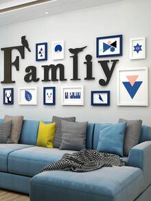 10 قطع إطارات جدارية لصور DIY، ألبوم صور معلق على الحائط لديكور الغرفة، يأتي مع لوحة حرفية عائلية، بدون الحاجة إلى ثقب