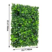 1pc Artificial Plant Wall Roll, 23.6x15.7inch Faux Hedge Wall, UV-Anti Ivy Privacy Fence Wall Screen Faux Greenery Panels Backdrop Boxwood Ivy Vine Leaf Hedge Fence For Indoor Outdoor Green Wall Decor