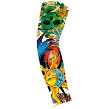 1/6pcs Temporary Tattoo Arm Sleeves Arts Fake Slip On Arm Sunscreen Sleeves Body Art Stockings Protector -Designs , Tiger, Dragon, Skull, And Etc Unisex Stretchable Cosplay Accessories, Temporary Tattoo Arm Sleeves Arts Fake Slip On Arm Sunscreen Sleeves Body Art Stockings Protector -Designs , Tiger, Dragon, Skull, And Etc Unisex Stretchable Cosplay Accessories