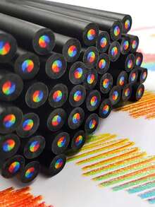 36 Colored Pencils/Tubes - 7 Rich Colors, 1 Pencil Lead, Perfect For Drawing, Doodling, Sketching, Coloring, DIY Art Creation - High Quality Midpoint Drawing Tools Without Sharpening - Multicolor - View 8