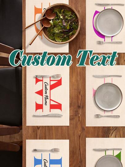 1 st anpassad bordsunderlägg, flera stilar tillgängliga, personlig PVC värmebeständig matta, rektangulär bordsunderlägg, värmebeständig, vattentät, oljetålig, tvättbar, trendig bordsdekor, anpassade hembordsunderlägg - speciell present till högtider, födelsedagar, mors dag, fars dag, för vänner, familj, mamma, klasskamrater, inflyttningsfest, mors dag-dekoration, lämplig för middagar och sammankomster