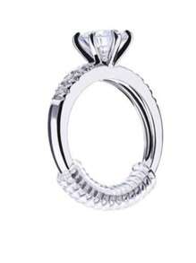 2pcs Adjustable Clear Ring Sizer, Use PU Elastic Cord To Adjust Tight Ring Size,