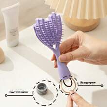 1 pettine lungo in materiale plastico durevole, spazzola per capelli, spazzola arricciante, portatile e leggero per capelli lunghi da donna, può pettinare e massaggiare il cuoio capelluto, adatto per capelli asciutti e bagnati, gratuito