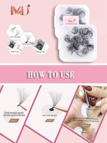 500PCS 5D Premade Fans Eyelash Extensions Fans Volume Lash Extensions 0.07 Thickness Eyelash Extension D Curl Premade Lash Fans Mix 8-15mm Single Length 8-15mm Fluffy Soft Handmade Loose Fan(10D 20D-0.07-D,8-15mm)
