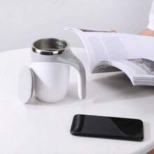 RAF Tasse à remuer entièrement automatique, tasse à café électrique multifonctionnelle, tasse rotative magnétique en acier inoxydable pour les personnes paresseuses, tasse à lait, mug