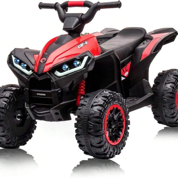 Kinder-Elektroquad 12V, Elektroauto für Kinder Mit LED Und Musik, 2 Geschwindigkeiten, Hupe, 83x 53x 56, ATV Ab 3 Jahren
