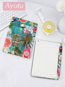 Ayotu Summer Travel Junk Case Compatible With Samsung Galaxy Tab/IPad,IPad 9th/8th/7th Generation 10.2 Inch ,New IPad 10th Generation Cover,With Auto Wake/Sleep,Four Corners Anti-Fall,Travel IPad Protective Case. - Multicolor - View 2