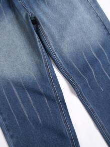 Men's Fashionable Straight-Leg Jeans, Suitable For Summer
