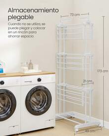 SONGMICS Drying Rack - Wolk Wit - Bekijken 6