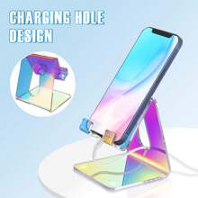 Acrylic Phone Holder, A Portable Phone Holder Suitable For Desktop Anti Slip Tabletops, 4-8 Inch Smartphone Holder