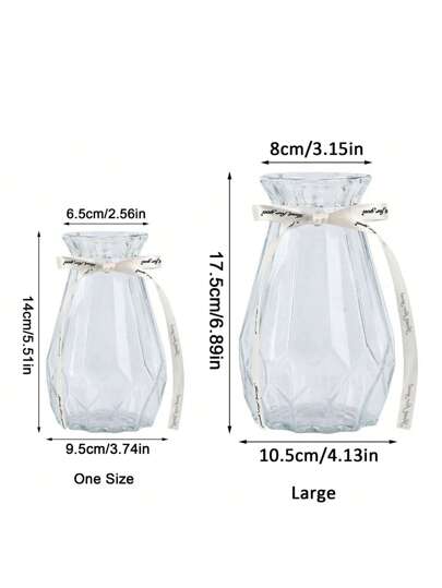 1pc Glass Vase, Geometric Hydroponic Plants Groen Pothos, Dried Flower Living Room ation, Arrangement Ornament, Diy Birthday Graduation Home view 9