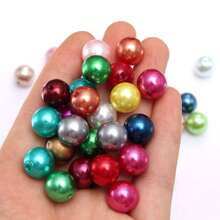High Quality 20mm 10/20pcs Pack Random Mix Colorful Color Acrylic Faux Pearl Beads For Chunky Bubblegum Necklace Bracelet Beaded Pen Keychain Jewelry Making