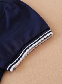 Camiseta de Manga Curta Casual para Meninas, Uniforme Escolar de Estilo Colegial Simples, Top Polo Branco Respirável e Macio para Meninas Pequenas e Grandes, Novo Vestuário de Verão para Prétinens