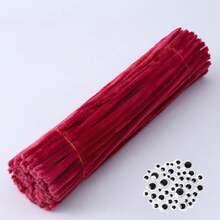 75/101/105 件手工毛根工艺套装，3 种不同套装可选；75 件套装包含 50 根毛根 + 5 个自粘活动眼睛；101 件套装包含 100 根毛根 + 1 张卡片/热熔胶棒；105 件套装包含 100 根毛根 + 5 个自粘活动眼睛。