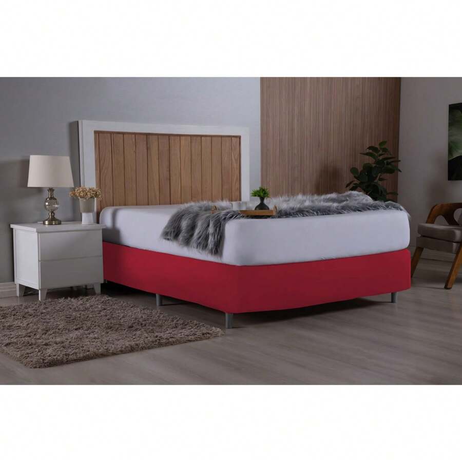 Saia Box Coladinha Casal Padrão - Vermelho - Visão 1