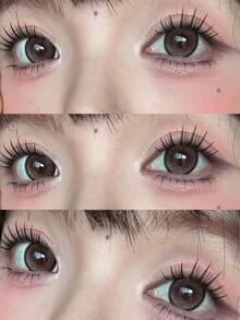 1Pair Big Diameter14.5mm Coffee Brown Colored Contact Lenses, Sweet-Colored Contact Lenses, For Daily Wear And Party, Enlarge And Brighten The Eyes Halloween Costume Cosplay - Coffee Brown - View 2