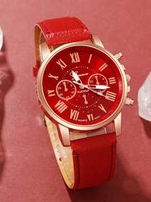 1/3/4/5 pièces Montres Élégantes pour Femmes en Quartz Romain - Cadran Rond à La Mode avec Bracelet, Idée de Cadeau Parfaite