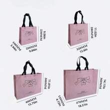 12pcs/Taro Purple Non-Woven Bag, Clothing Store Shopping Bag, Gift Handbag, Gift Bag Summer Cooling,Beach,Travel