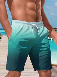 Men's Hawaiian Style 3D Printed Casual Beach Shorts - Quick Dry, Drawstring Waist, Perfect Choice For Summer Outing