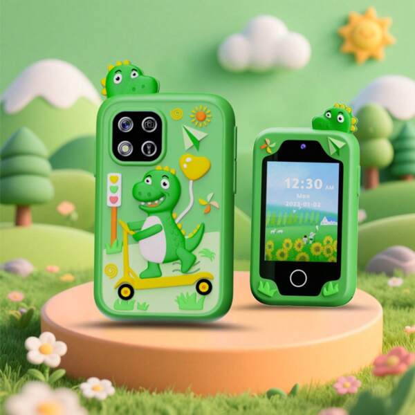 Kids Smart Phone Toys, Dinosaurs Toys Phone For Boys Ages 3-10 Christmas Birthday Gifts, 8GB SD Card, Dual Camera, MP3 Music Player, Learning Games, Habit Formation, Storybooks