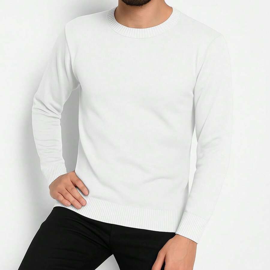 Men Sweaters - White - View 1