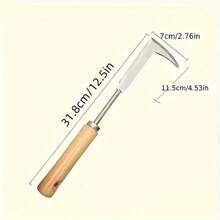 1pc Stainless Steel Gap Weeding Tool, L-Shaped Multi-Purpose Garden Hand Tool, Metal Handle, For Clearing Weeds On Yard, Patio, Driveway