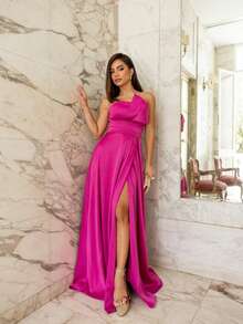 Dahiana Long Dress - Hot Pink - View 4