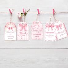 60PCS Paper Party Bow Tag Bow Gift Tag Party Favor Tag Gift Wrapping Label Event Decorations For Party Hosts Craft Enthusiasts.