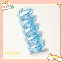 20pcs 5-Hole Ring Binder Clasp A4 Plastic Loose Leaf Binder Rings Replaceable Transparent Plastic Rings For Notebook,Back To School,School Supplies