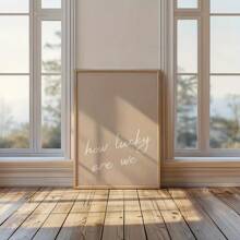 1pc "How Lucky Are We?" Canvas Art Print, Modern Typography Wall Arts, Unframed, Perfect Posters For Positive Decor And Stylish Spaces