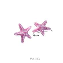 10pcs/Set Resin Shell Pearl Starfish Hair Clips Set, Acrylic Women Hair Accessories Headpiece Beach Wedding Decor (Charming) Claw Clips Hair Claws Hair Barrettes