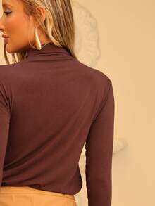Cacharrel Women's Second Skin Mid-Season Blouse - Rust Brown - View 4