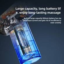 OBOVAY 1pc Mini Portable Massage Gun LED Multiple Speed Adjustable Fascia Gun, Hand Held Body Back Muscle Massager Extra Long Endurance Fascia Stick Vibrater Massager Massageador,800mAh