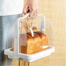 Caja de almacenamiento transparente multiusos para guardar pan, vajilla, cucharas, en caja sellada portátil para escurrir alimentos - 1 pieza - Ver 4