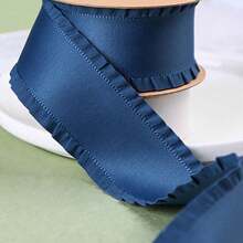 Ruffle Satin Ribbon, Thick Ruffled Woven Tape, DIY Bow Hair Accessories, High Density Wavy Edge Ribbon