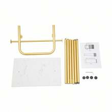 Modern Free-Standing Coat Rack, Metal Clothes Rack With 4 Anti-Slip Pads Coat Rack Back To School Travel Essentials Room Decor, Home Decor, Bedroom Decor Storage Organization And Storage - Gold - View 10
