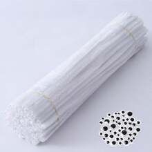 75/101/105 件手工毛根工艺套装，3 种不同套装可选；75 件套装包含 50 根毛根 + 5 个自粘活动眼睛；101 件套装包含 100 根毛根 + 1 张卡片/热熔胶棒；105 件套装包含 100 根毛根 + 5 个自粘活动眼睛。