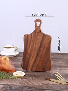 3pcs/1pc Teak Wooden Cutting Board, Steak Board, Bread Board, Cheese Board, Fruit Board - Brown - View 9